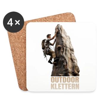 Outdoor Klettern - Untersetzer (4er-Set) - Weiß - Vorne