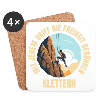 Mit jedem Griff die Freiheit berühren - Untersetzer (4er-Set) - Weiß - Vorne