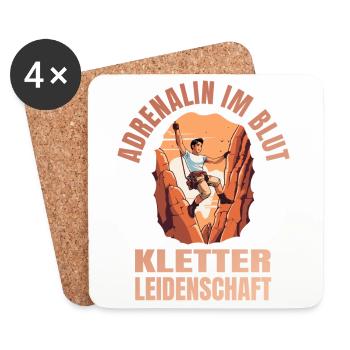 Adrenalin im Blut - Untersetzer (4er-Set) - Weiß - Vorne