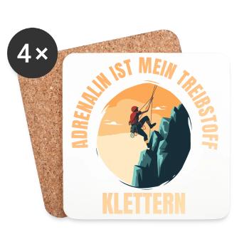 Adrenalin ist mein Treibstoff - Untersetzer (4er-Set) - Weiß - Vorne