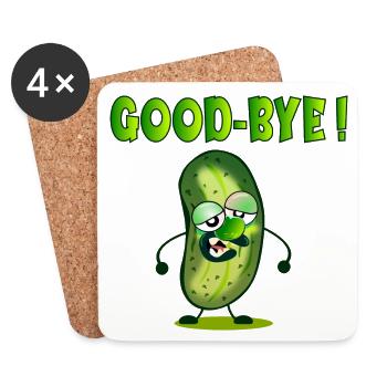 FAREWELL GOODBYE - GHERKINS PICKLES - Coasters (set of 4) - white - Front