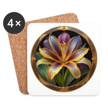 Lilac flower in bloom - Coasters (set of 4) - white - Front