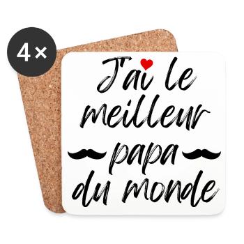 I have the best dad in the world - Coasters (set of 4) - white - Front
