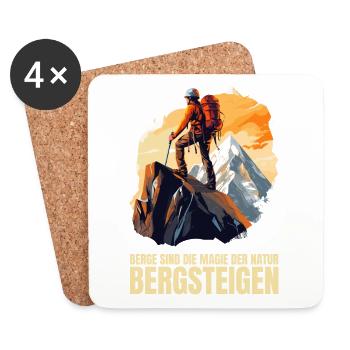 Berge sind die Magie der Natur - Untersetzer (4er-Set) - Weiß - Vorne