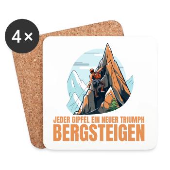 Jeder Gipfel - Untersetzer (4er-Set) - Weiß - Vorne
