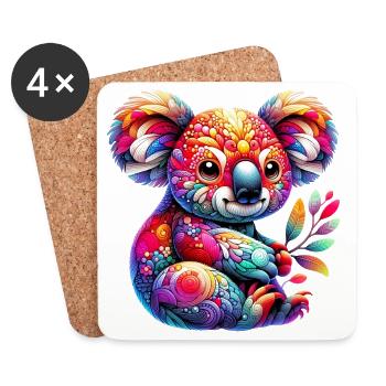 Koala - Untersetzer (4er-Set) - Weiß - Vorne
