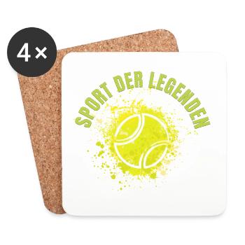Sport der Legenden - Untersetzer (4er-Set) - Weiß - Vorne
