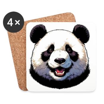 Panda - Untersetzer (4er-Set) - Weiß - Vorne