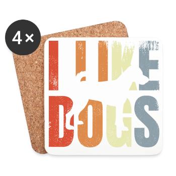 I Like Dogs - Untersetzer (4er-Set) - Weiß - Vorne