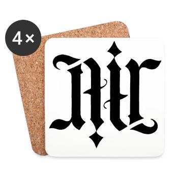 Ambigramm - Air  - Untersetzer (4er-Set) - Weiß - Vorne