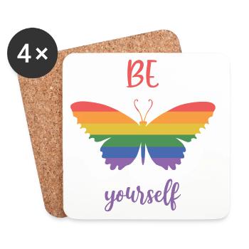 LGBT Pride Month - Be Yourself - Coasters (set of 4) - white - Front