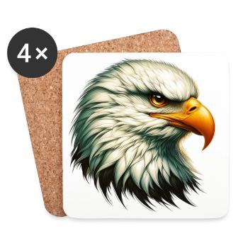 Eagle - Coasters (set of 4) - white - Front