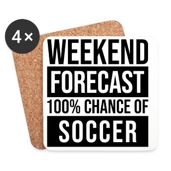 Soccer - Coasters (set of 4) - white - Front