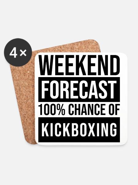 Kickboxer Kickboxer Kickboxer - Untersetzer (4er-Set) - Weiß