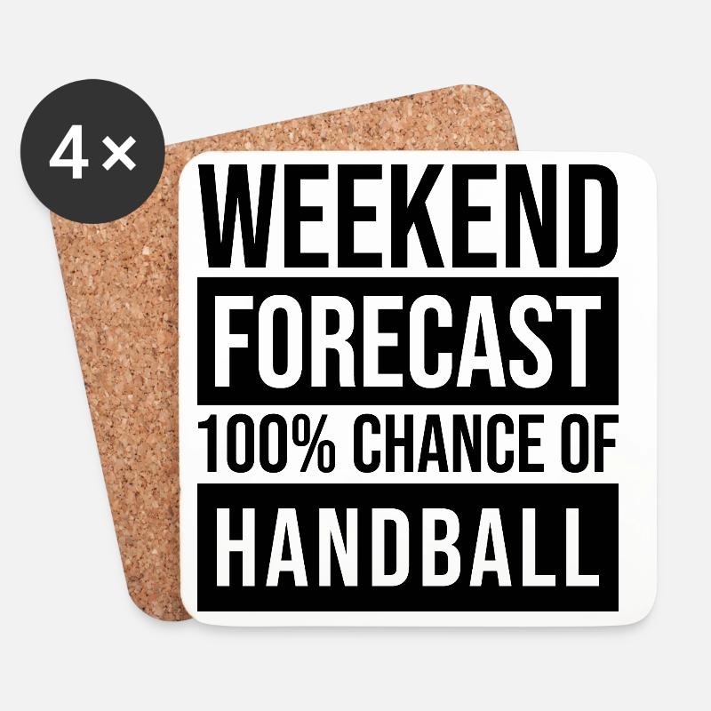 Handball - Untersetzer (4er-Set) - Weiß