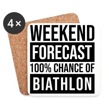 biathlon - Dessous de verre (lot de 4) - blanc - Devant