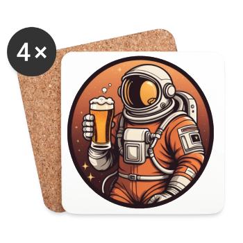 Sternenbier Astronaut - Untersetzer (4er-Set) - Weiß - Vorne