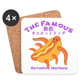 The Famous Tokyo TAKO Hotdog - Coasters (set of 4) - white - Front