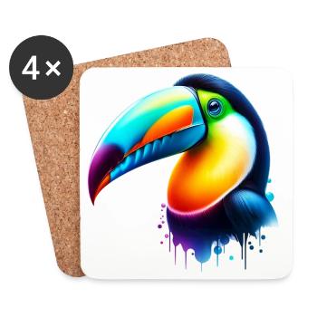 Toucan - Coasters (set of 4) - white - Front