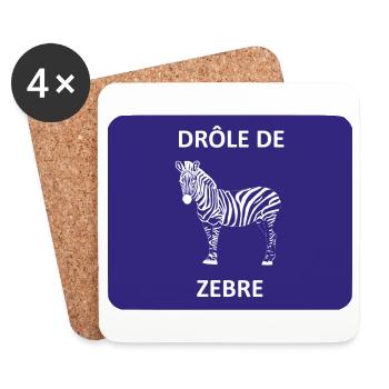 Seltsames Zebra - Untersetzer (4er-Set) - Weiß - Vorne