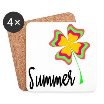 HOLIDAY. HAPPY HOLIDAYS. MISTRESS. MASTER. TEACHER - Coasters (set of 4) - white - Front