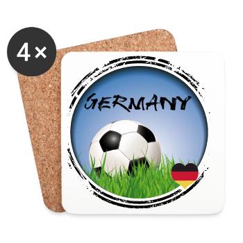 Fussball Deutschland - Untersetzer (4er-Set) - Weiß - Vorne
