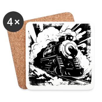 Railroad - Coasters (set of 4) - white - Front