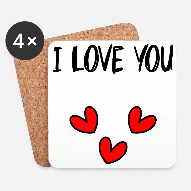 LIEBE. PAAR. GERADE VERHEIRATET. Junggesellinnenabschied. VALENTINSTAG. - Untersetzer (4er-Set) - Weiß