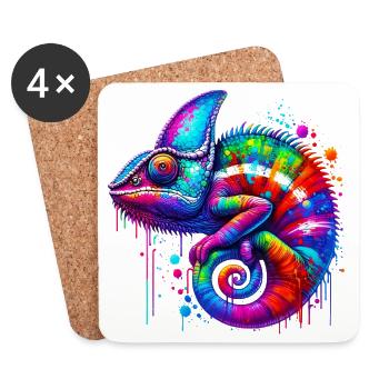 Chameleon - Coasters (set of 4) - white - Front