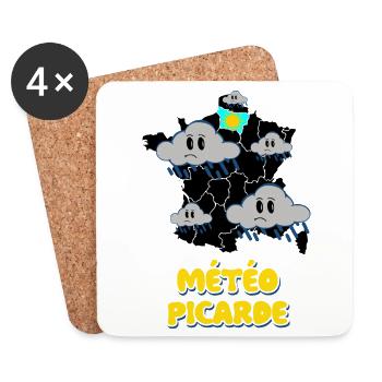 Wetter in der Picardie - Untersetzer (4er-Set) - Weiß - Vorne