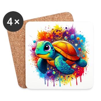 Turtle - Coasters (set of 4) - white - Front