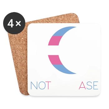Mois de la fierté LGBTQ - Pas une phase - Transgenre - Dessous de verre (lot de 4) - blanc - Devant