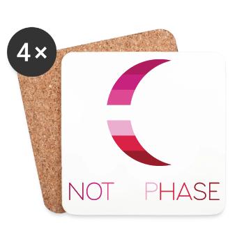 LGBTQ Pride Month - Not a Phase - Lesbian - Coasters (set of 4) - white - Front
