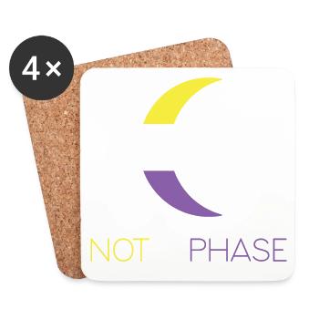LGBTQ Pride Month - Keine Phase - Nicht-binär - Untersetzer (4er-Set) - Weiß - Vorne