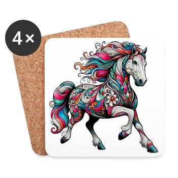 Horse - Coasters (set of 4) - white - Front