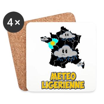 Loire Wetter - Untersetzer (4er-Set) - Weiß - Vorne