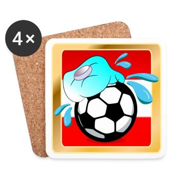 SOMMER IN ÖSTERREICH FUßBALL - Untersetzer (4er-Set) - Weiß - Vorne