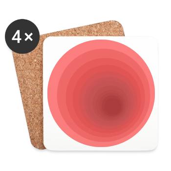 Abstrakte Farbverlaufs-Design - Untersetzer (4er-Set) - Weiß - Vorne