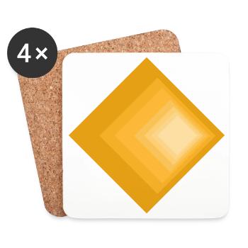 Gradient design - Coasters (set of 4) - white - Front