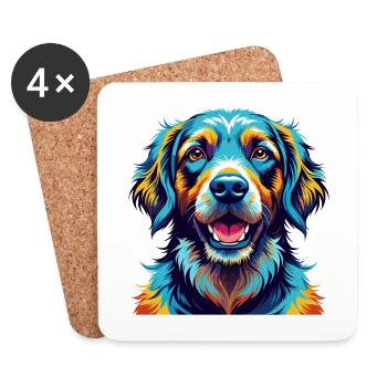 Cao De Seo Miguel Dog Breed Cartoon Kawaii - Coasters (set of 4) - white - Front