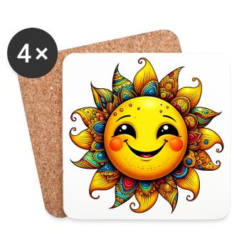 Sun - Coasters (set of 4) - white - Front