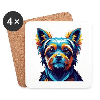 Perro De Presa Mallorquin Hunderasse Cartoon Kawaii - Untersetzer (4er-Set) - Weiß - Vorne