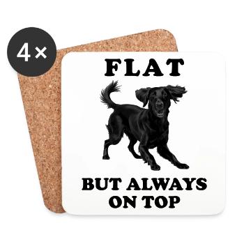 My funny Flat coated Retriever - Untersetzer (4er-Set) - Weiß - Vorne