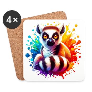 Lemur - Coasters (set of 4) - white - Front
