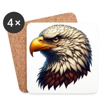 Aigle - Dessous de verre (lot de 4) - blanc - Devant