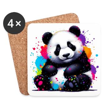 Panda - Coasters (set of 4) - white - Front