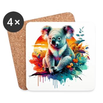 Koala - Coasters (set of 4) - white - Front