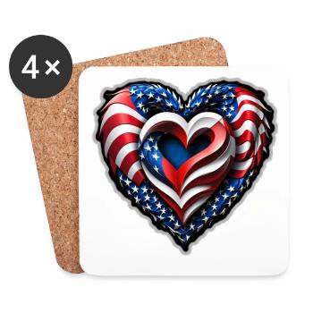 The heart - Coasters (set of 4) - white - Front