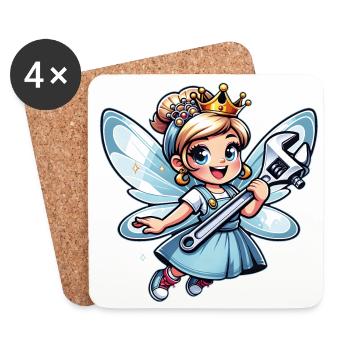 Vergiss Fee und Prinzessin - ich bin Ingenieurin - Untersetzer (4er-Set) - Weiß - Vorne