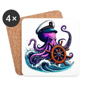 Octopus - Coasters (set of 4) - white - Front